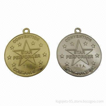 Award Medal with Soft Enamel Colors Filled, OEM Orders are Accepted